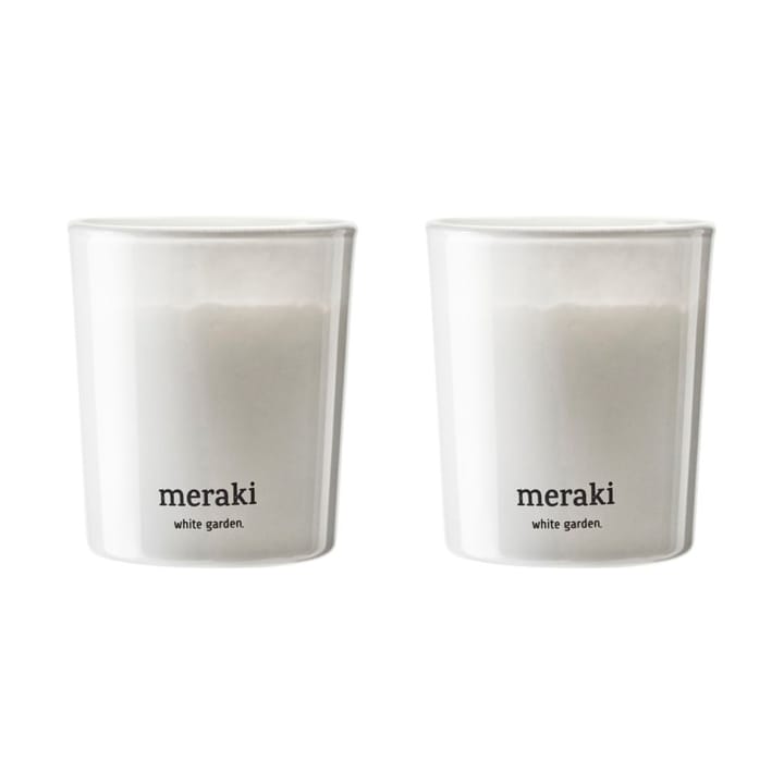 Meraki scented candles 12 hours 2-pack - White garden - Meraki