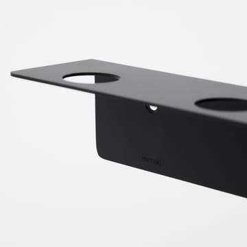 Meraki shelf with bottle hanger and hook - Brushed black finish - Meraki