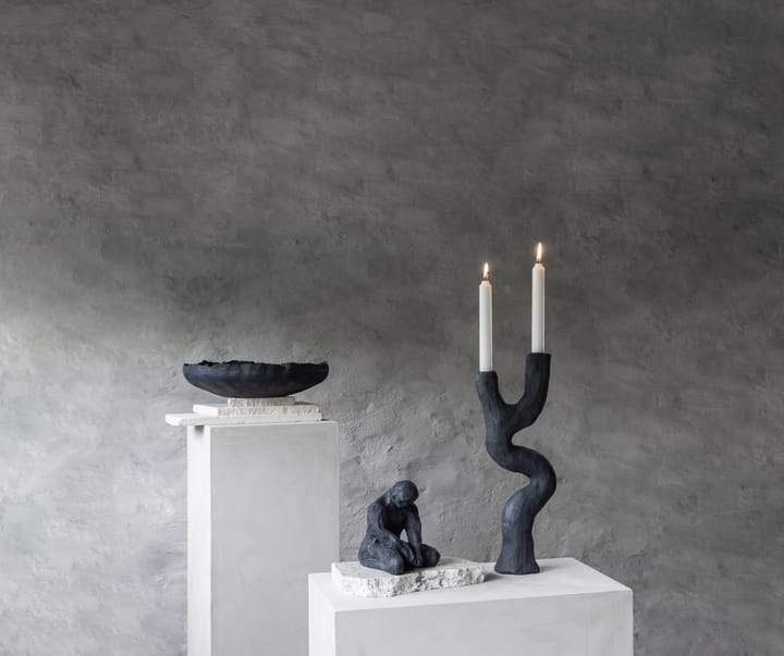 Art piece candle holder 41 cm, Black Mette Ditmer