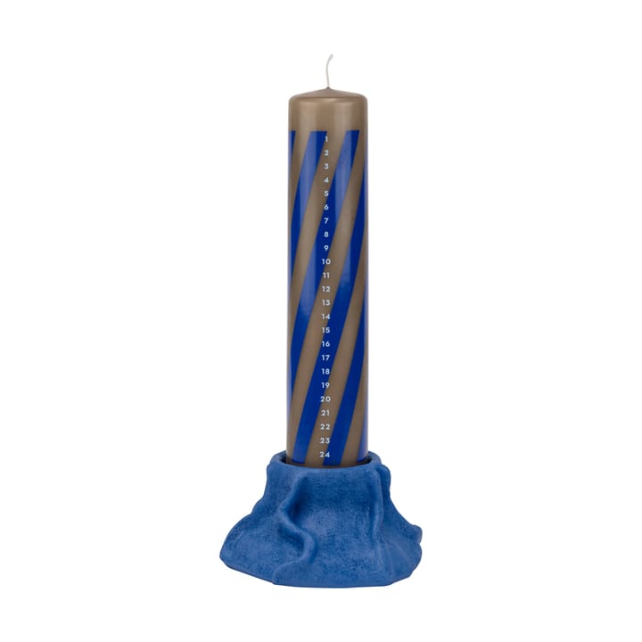 Art Piece lava candle holder Ø12.5 cm, Cobalt Mette Ditmer