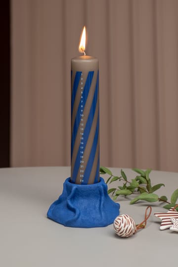 Art Piece lava candle holder Ø12.5 cm - Cobalt - Mette Ditmer