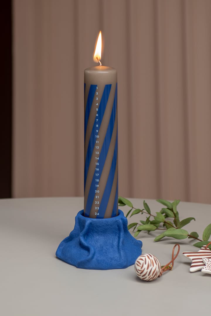 Art Piece lava candle holder Ø12.5 cm, Cobalt Mette Ditmer