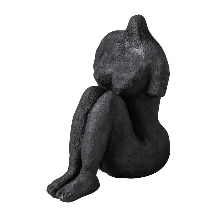 Art piece sitting woman 14 cm, Black Mette Ditmer