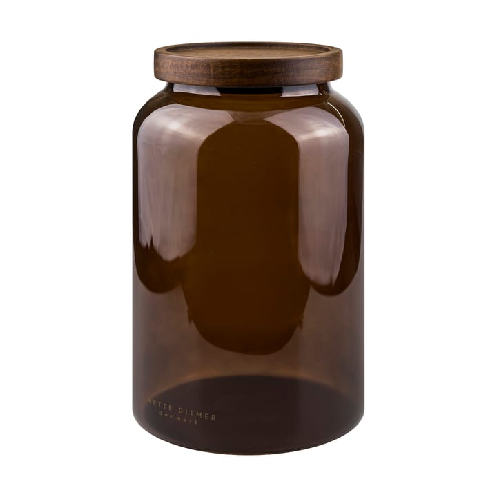 Luna jar with lid large 20 cm - Brown - Mette Ditmer