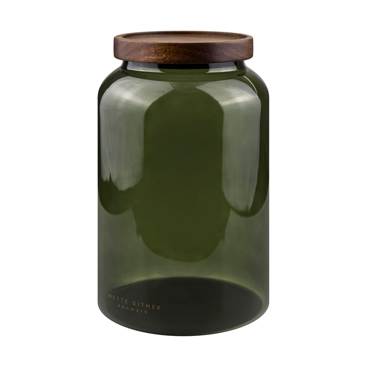 Luna jar with lid large 20 cm - Dark forest - Mette Ditmer