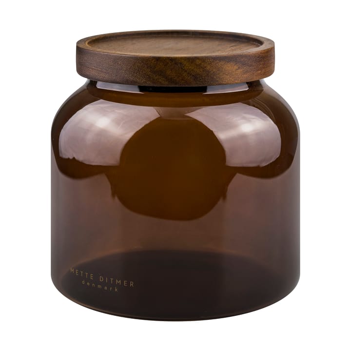 Luna jar with lid small 13 cm - Brown - Mette Ditmer