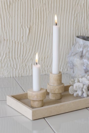 Marble candle holder 5 cm - Sand - Mette Ditmer