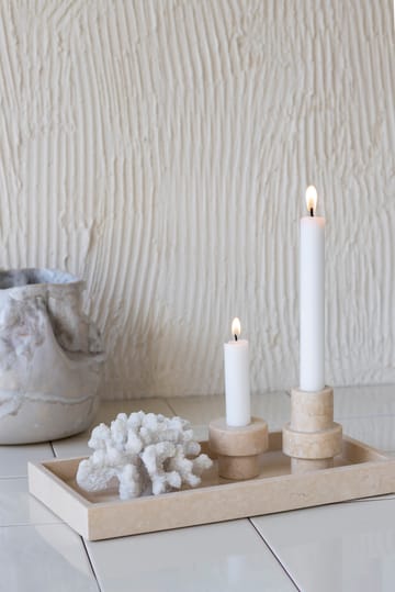 Marble candle holder 5 cm - Sand - Mette Ditmer