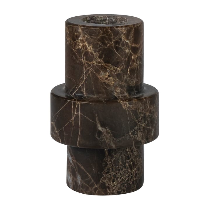 Marble candle holder 8.5 cm, Brown Mette Ditmer