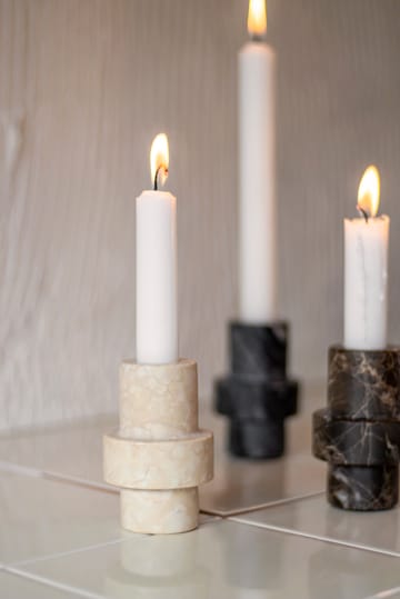 Marble candle holder 8.5 cm - Sand - Mette Ditmer