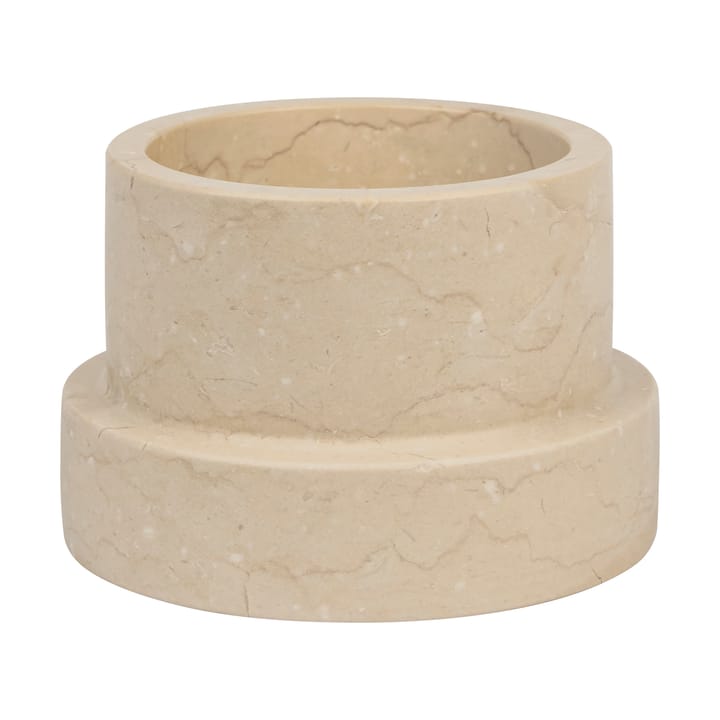 Marble candle holder for block candle 6.5 cm, Sand Mette Ditmer