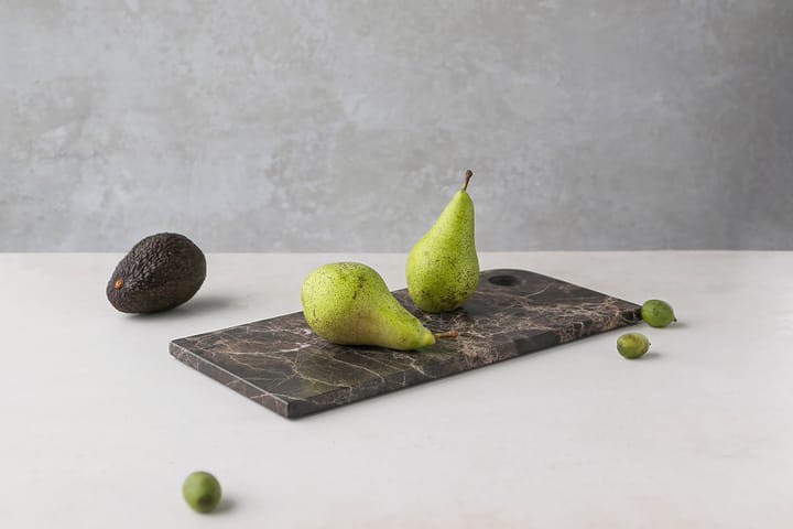 Marble serving tray large 18x38 cm, Brown Mette Ditmer