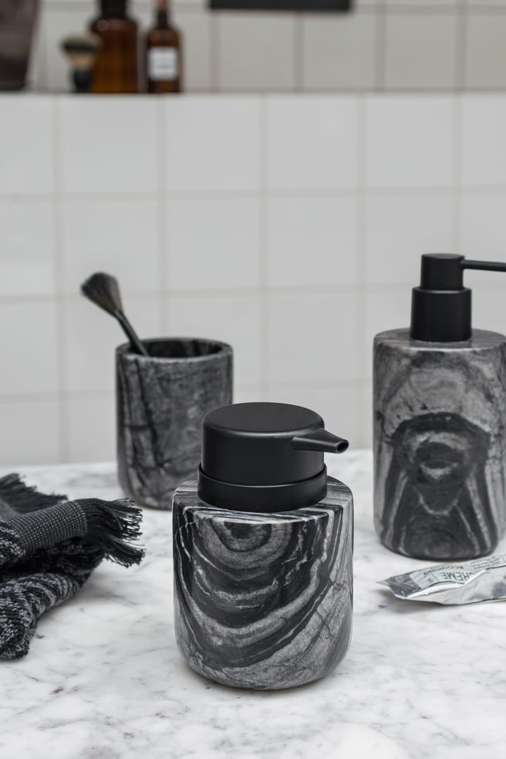 Marble soap dispenser 12.5 cm, Black-Grey Mette Ditmer