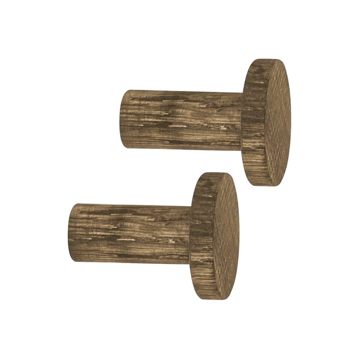 Point hook long 2 pack - Dark oiled oak - Mette Ditmer