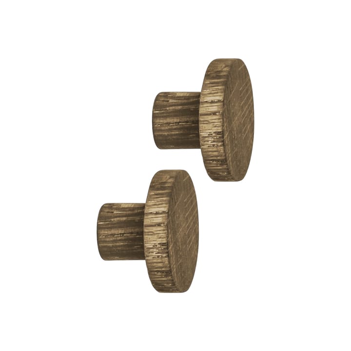 Point hook short 2 pack - Dark oiled oak - Mette Ditmer