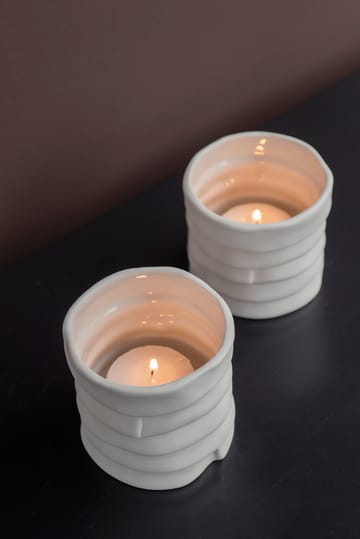 Ribbon lantern Ø7 cm 2-pack - Off-white - Mette Ditmer