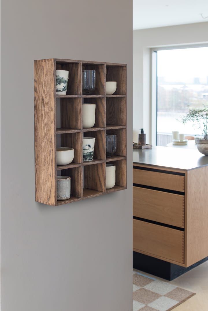 Showcase wall shelf 40x53 cm, Dark oiled oak Mette Ditmer