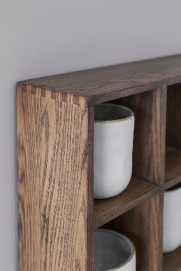 Showcase wall shelf 40x53 cm - Dark oiled oak - Mette Ditmer