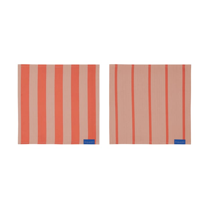 Stripes dishcloth 33x33 cm 2-pack, Latte Mette Ditmer