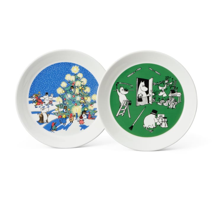 Drawing & Christmas Moomin plate 2 pieces - Ø19 cm - Moomin Arabia