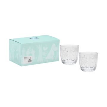 Moomin drinking glass 28 cl 2-pack - Clear - Moomin Arabia