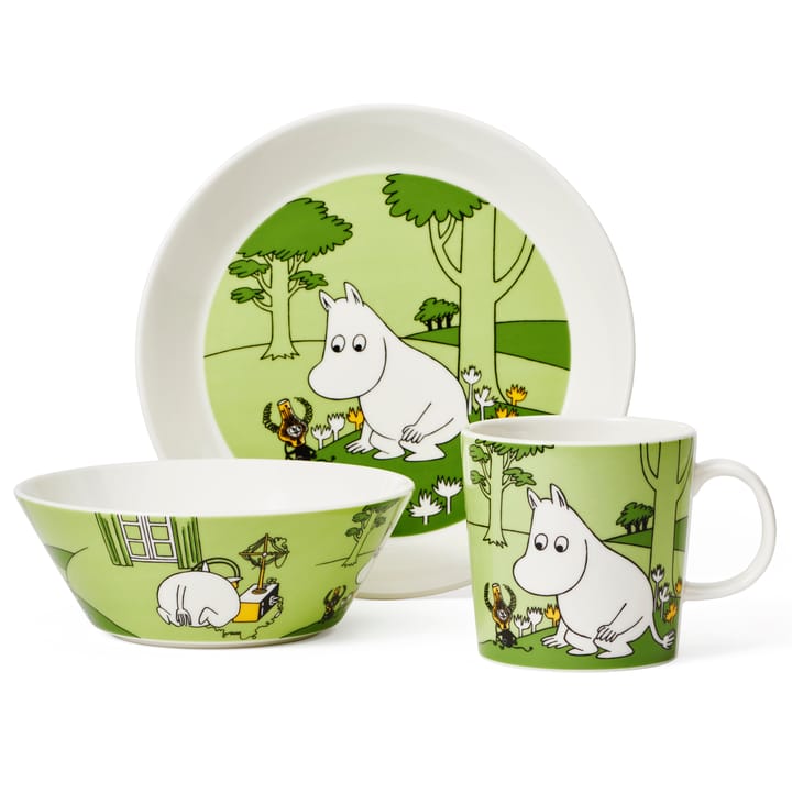 Moomintroll Moomin bowl, Grass green Moomin Arabia