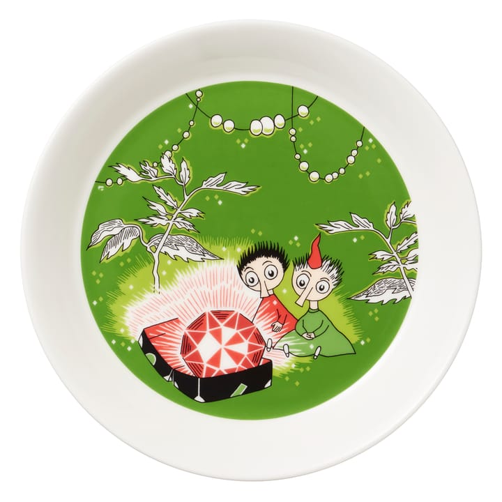 Thingumy & Bob King's Ruby Moomin plate - green - Moomin Arabia