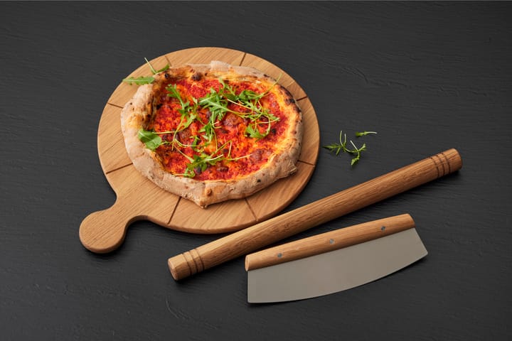 Foresta pizza cutting board with grooves, Oak Morsø