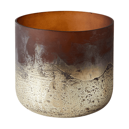 Lana vase Ø14x14 cm, Brown-gold MUUBS