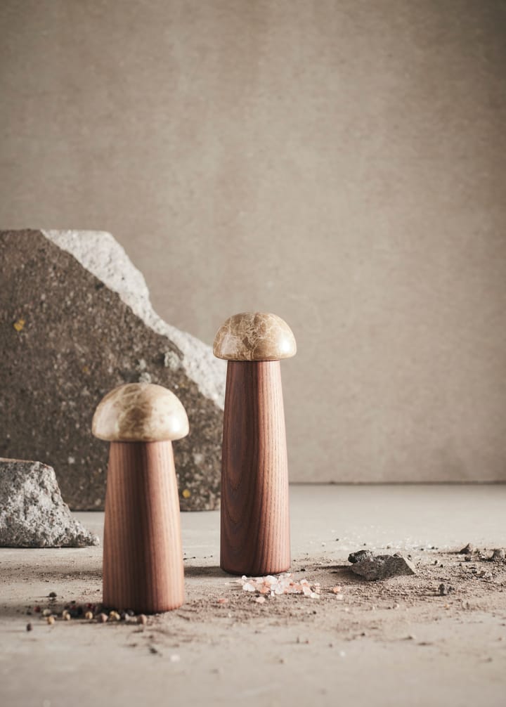 Yami salt and pepper mill M, Carbonized ash-marble MUUBS