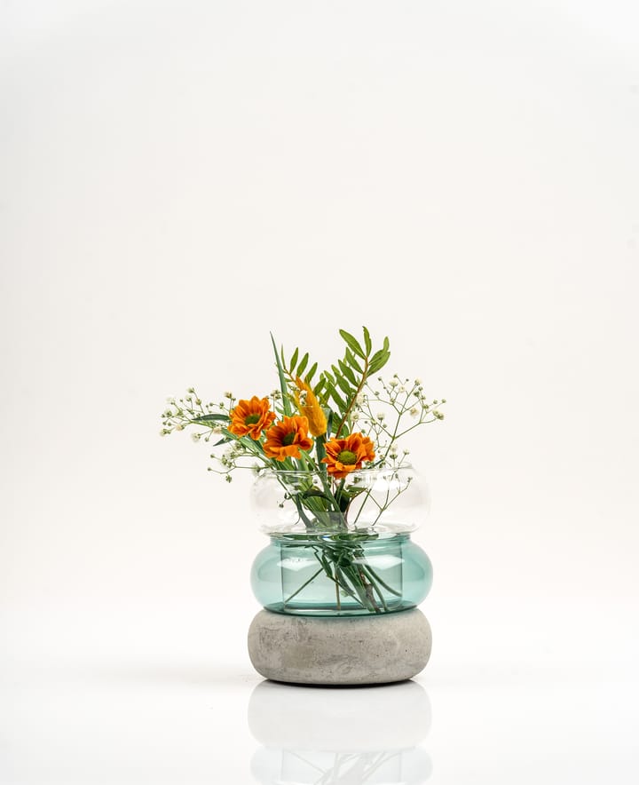 Bagel vase/lantern 12 cm, Lake blue Muurla