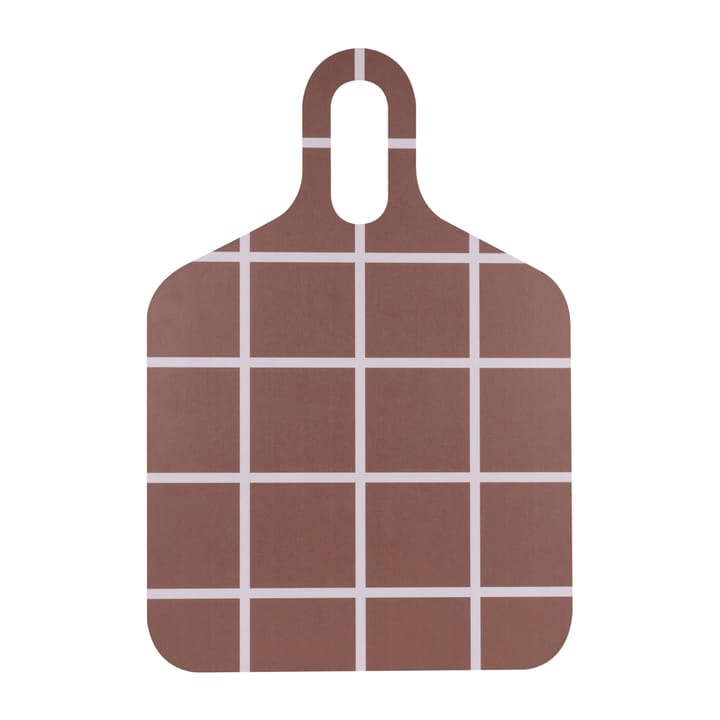 Checks & Stripes tray 30x44 cm, Brown-beige Muurla