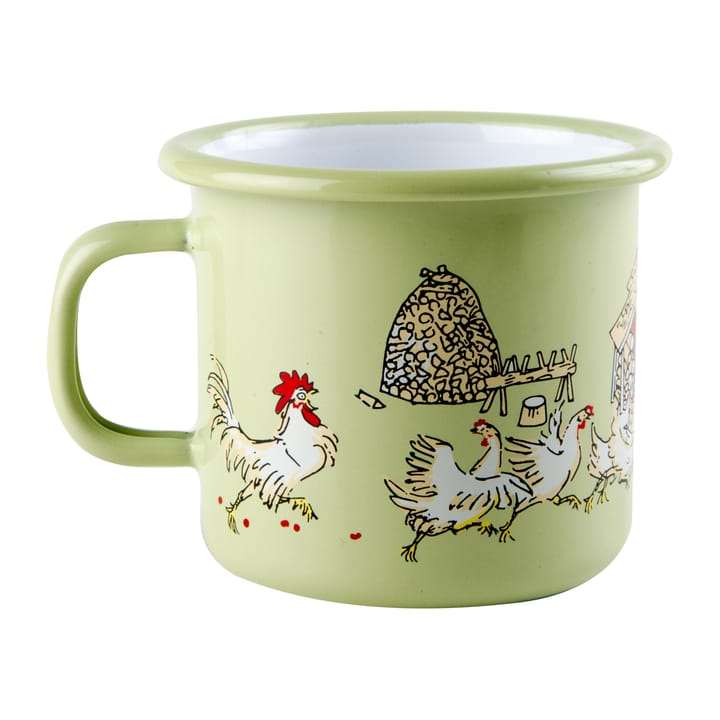 Emil and Ida enamel mug 2.5 dl, Green Muurla