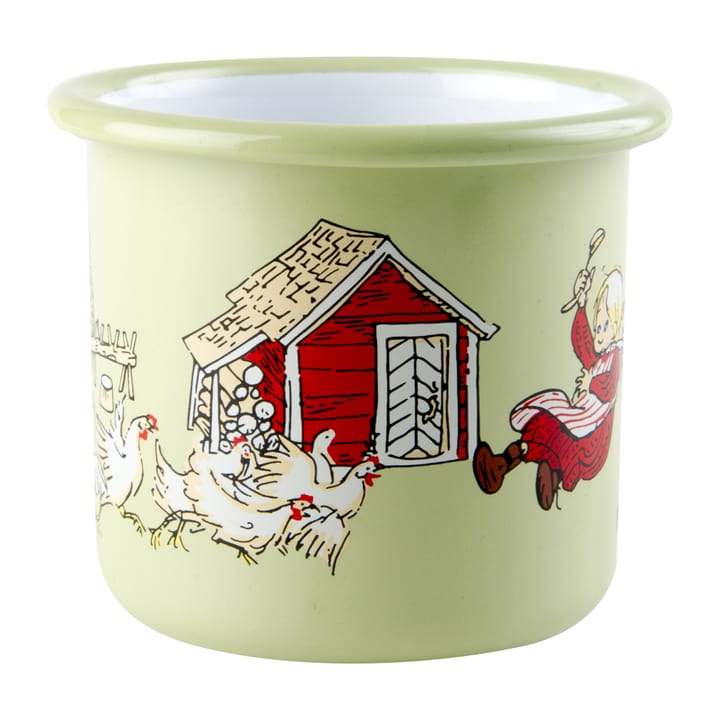 Emil and Ida enamel mug 2.5 dl, Green Muurla