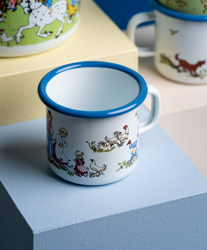 Emil in Lönneberga enamel mug 1.5 dl, Light blue Muurla