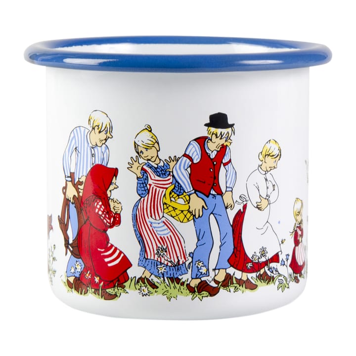 Emil's family enamel mug 2.5 dl, White Muurla