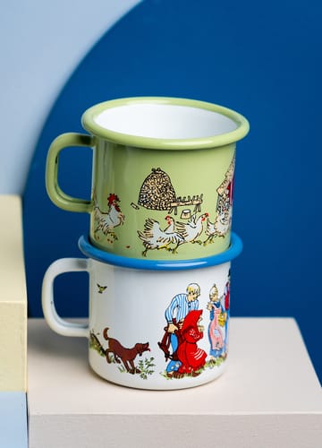 Emil's family enamel mug 2.5 dl - White - Muurla