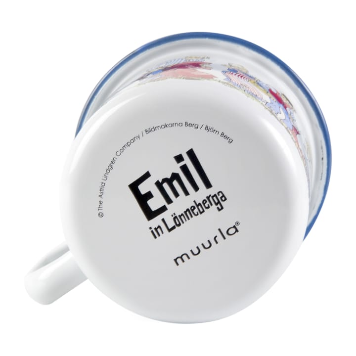 Emil's family enamel mug 2.5 dl, White Muurla