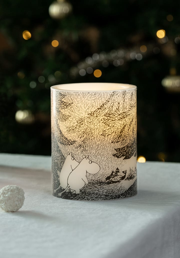 Moomin block candle LED 12,5 cm, Under the trees Muurla