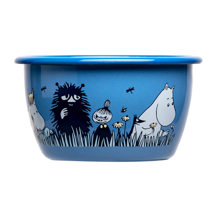 Moomin enamel bowl Friends 30 cl - Blue - Muurla