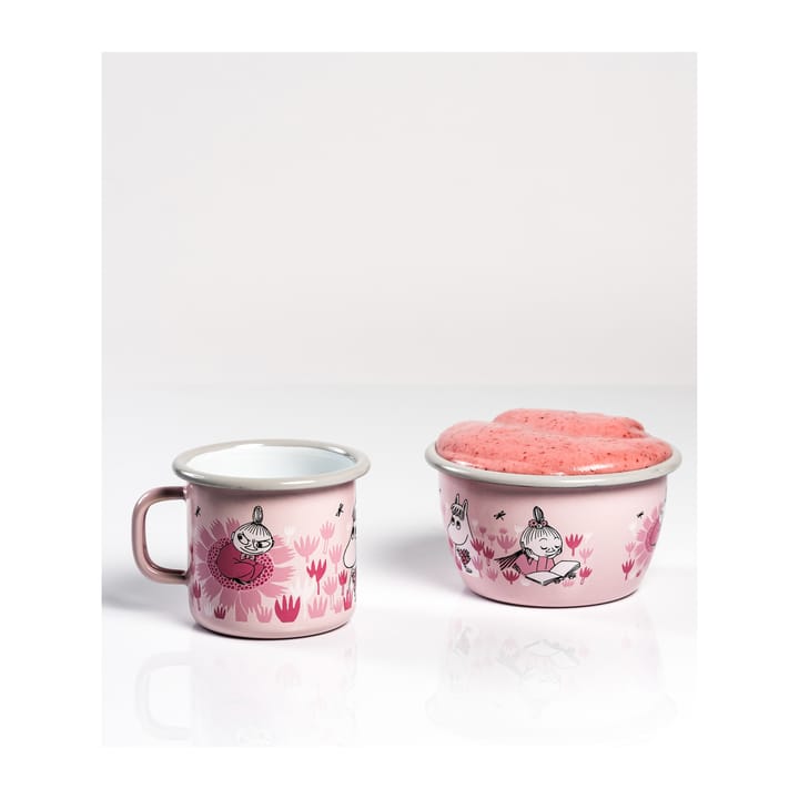 Moomin enamel bowl Girls 30 cl, Pink Muurla