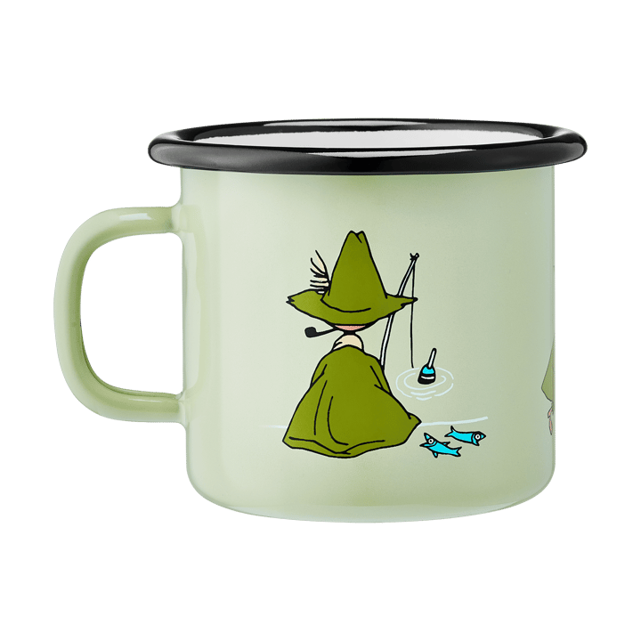 Moomin enamel mug 2.5 dl, Snufkin Muurla