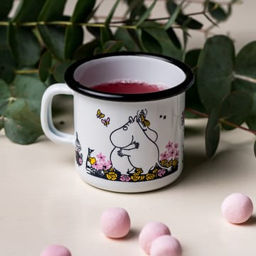 Moomin enamel mug hugs 25 cl - white - Muurla