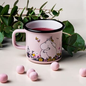 Moomin enamel mug hugs 37 cl - Rosa - Muurla