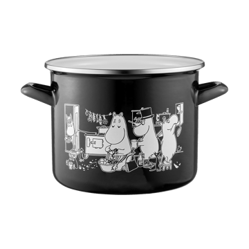 Moomin enamel pot high lid 3.5 L - The Kitchen - Muurla