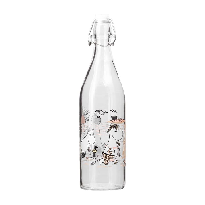 Moomin glass bottle 1 l, The Beach Muurla