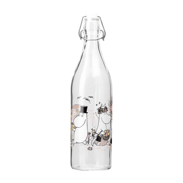 Moomin glass bottle 1 l, The Beach Muurla