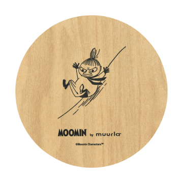 Moomin glass coaster Ø10 cm - Let it snow - Muurla