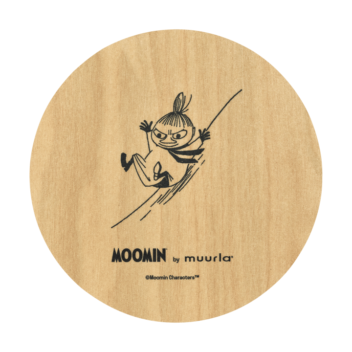 Moomin glass coaster Ø10 cm, Let it snow Muurla