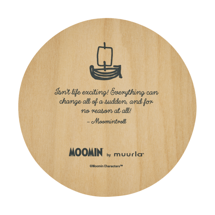 Moomin glass coaster Ø10 cm, Momintroll Muurla